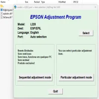 Epson L220 Adjustment Program ( Resetter )